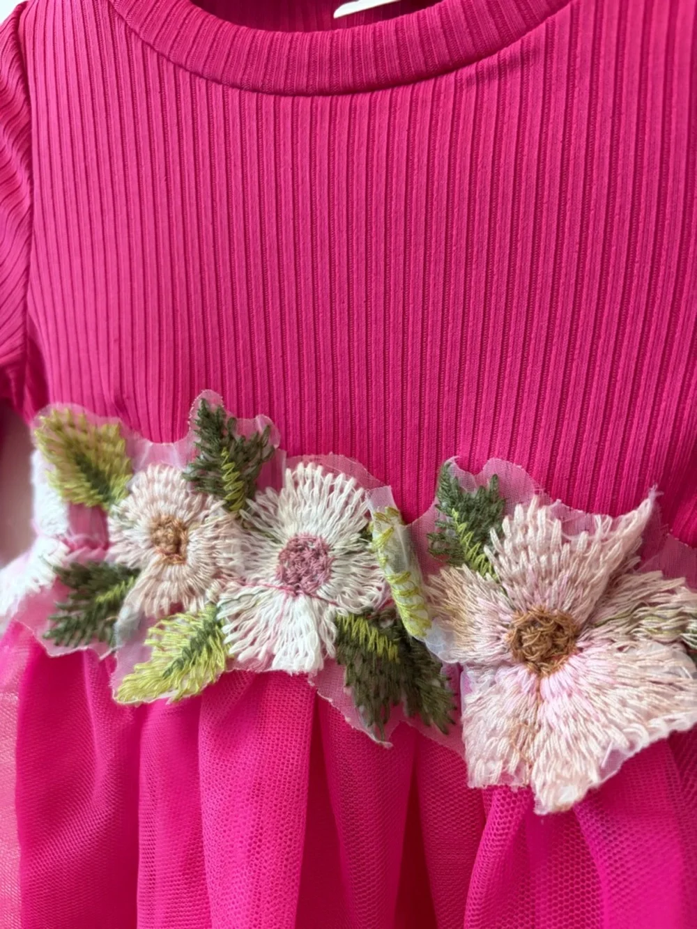 Hot Pink/Magenta Floral Dress 6-9 Months